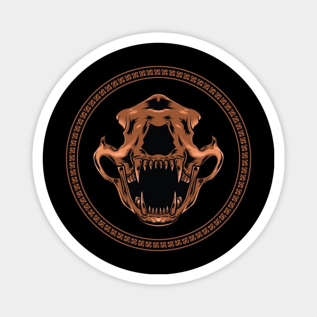 BEAR SKULL Magnet by giggleapin